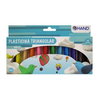 Plasticina 12 Colores Triangular Hand