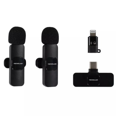 Kit Microfono de 2 Lavalier Inalambricos Tecnolab