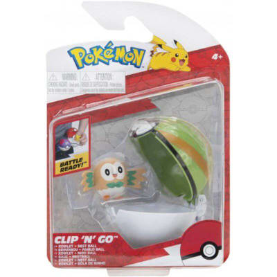 Pokebola con figura Pokemón Rowlet