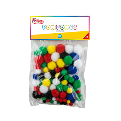 Pompones de colores 100 unidades Artel1