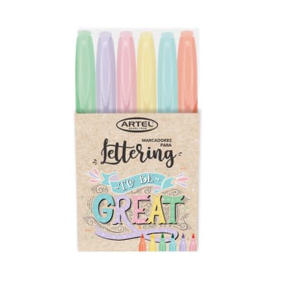 Set Lapices Lettering Pastel x6 Artel Set Lapices Lettering Pastel x6 Artel