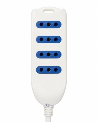 Alargador Múltiple 4 Entradas De 3mts Blanco DBlue1