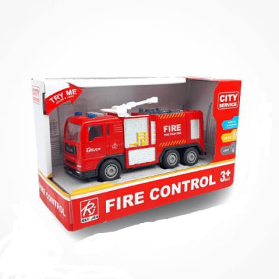 Camion de bomberos a friccion con luz y sonido