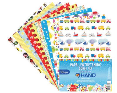 Sobre Papel Entretenido x10hojas Hand Sobre Papel Entretenido x10hojas Hand