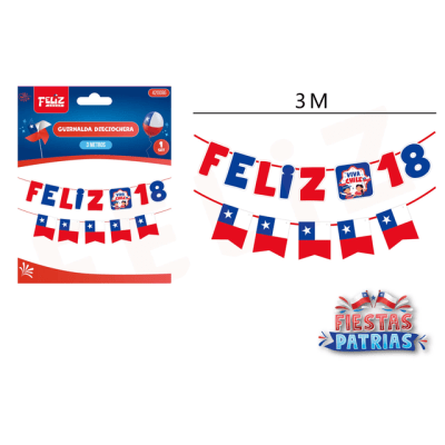 Guirnalda Feliz 18 3 metros