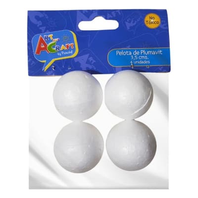 Set pelota  plumavit 4 unidades 3,5cm ART & CRAFT