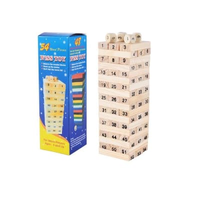 Jenga Madera Numeros