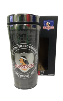 Mug Termico Plateado Colo Colo