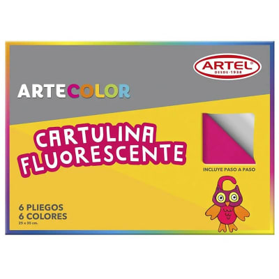 Sobre Cartulina Fluorescente Artel 6 pliegos1