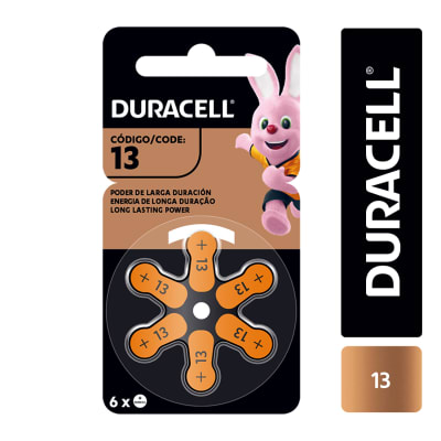 PILA AUDIFONO 13 DURACELL x 6 unidades