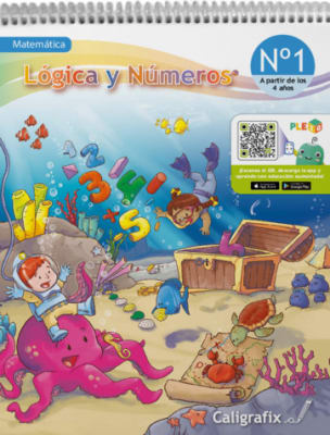 Libro Lógica y números 1° Básico Caligrafix