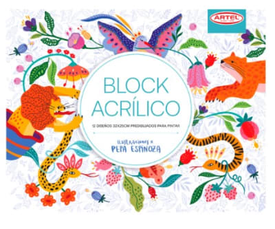 Block Acrílico 12 Diseños Predibujados ARTEL