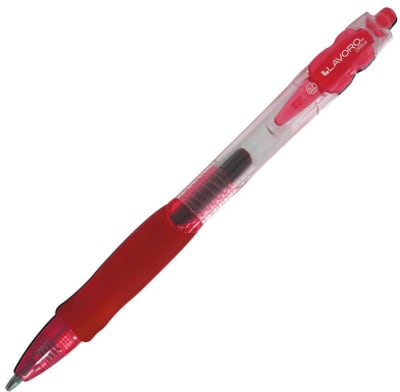 Lapiz Gel Retractil 0.7  Lavoro Rojo1