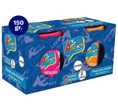 Masa para modelar Art And Craft Rosado y Naranja