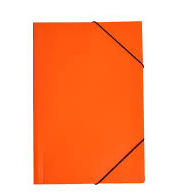 Carpeta con Elástico Naranja Inzunza1