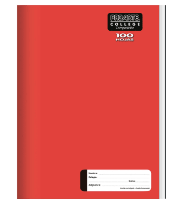 Cuaderno college composicion 100 hojas Proarte1