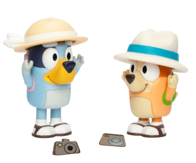 Bluey Pack 2 Figuras Bluey Y Bingo En Vacaciones