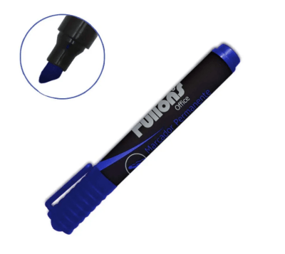Marcador permanente punta biselada fultons azul1