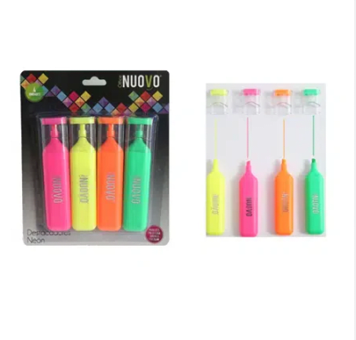 Set 4 destacadores fluor NUOVO
