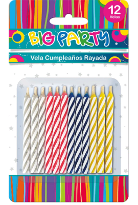 VELA BIG PARTY 12 UNIDADES