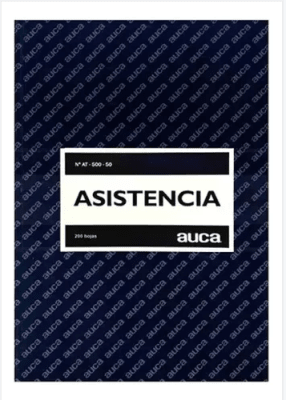 Libro asistencia Auca 200 hojas