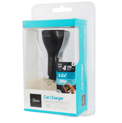Cargador 12 v 2 Usb + 2 PD