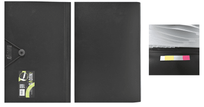 Carpeta Acordeon Oficio Nuovo negro 13 Divisiones