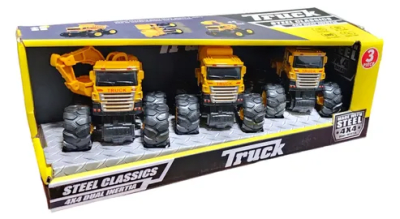 Set 3 Camiones a Friccion 4x4