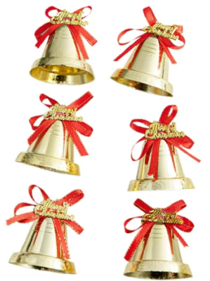 Adorno Campana Navidad X6 Pequeña
