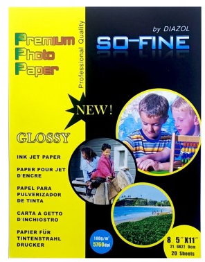 Papel Fotografico Carta 180gr Glosy Diasol1
