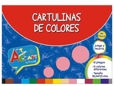 Sobre Cartulina Colores Art & Craft
