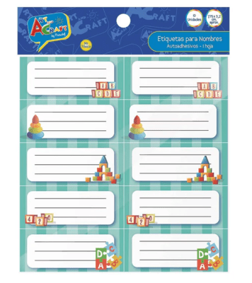 Etiquetas para nombre 10u Art And Craft