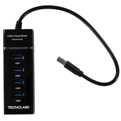 Hub Usb 4 Puertos 30 Cm Tecnolab