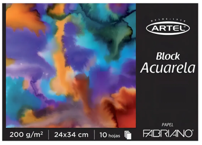 Block acuarela 10 hojas 200g  ARTEL