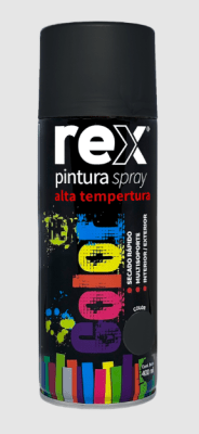 Pintura Spray Alta Temperatura Rex Negro