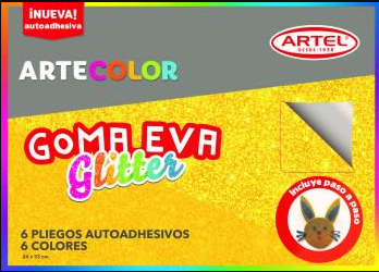 Sobre Goma Eva Glitter 6 uni. ARTEL