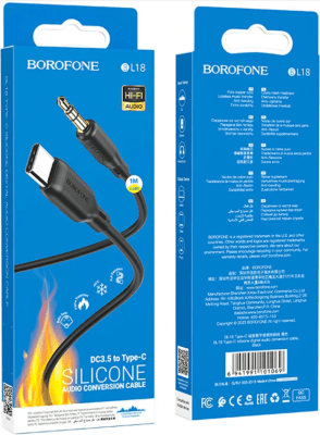 Cable Borofone Audio Tipo C Negro