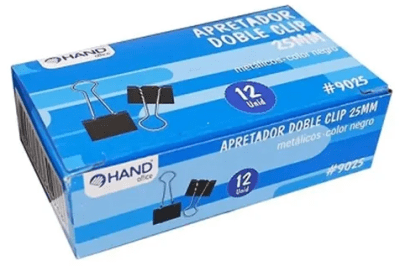 Apretador doble clip caja 12 unidades 