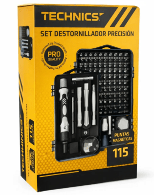 Set Destornillador Precision 115 funciones Technics