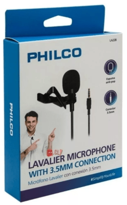 Microfono De Solapa Conexión 3.5mm Philco