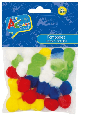 Pompones colores 25mm1