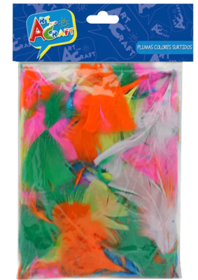Set plumas colores surtidos 14grs1