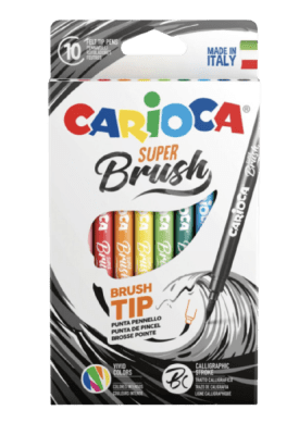 Set lapices punta pincel x10 Carioca