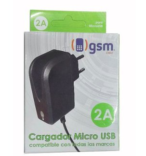 CARGADOR MICRO USB 2A GSM SEC CARGADOR MICRO USB 2A GSM SEC