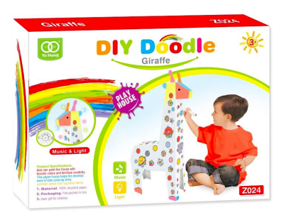 Jirafa amable para pintar DIY doodle Jirafa amable para pintar DIY doodle
