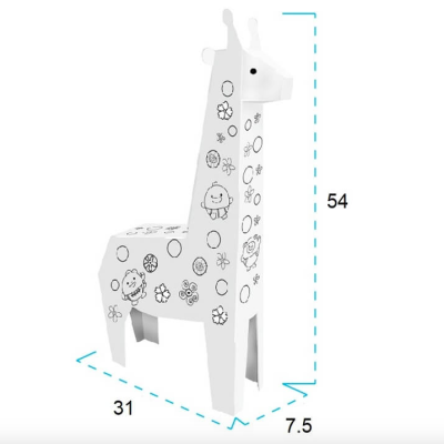 Jirafa amable para pintar DIY doodle Jirafa amable para pintar DIY doodle