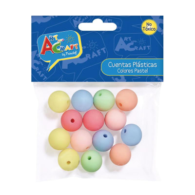 Cuentas Plásticas Colores Pastel