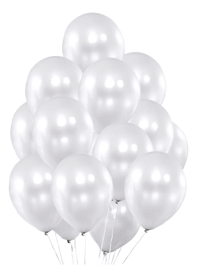 Set Globos x 25 Big Party Blanco