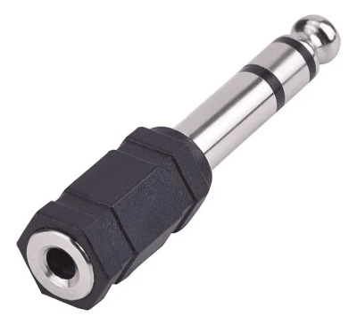 Adaptador Estéreo 3.5mm Hembra 6.35mm Macho Tecnolab
