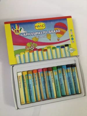 Lapices Pastel Graso 12 Unidades Hand1